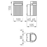 Sieninis lauko šviestuvas 50W, IP54, pilkas, SILVA, GU10, GTV Lighting