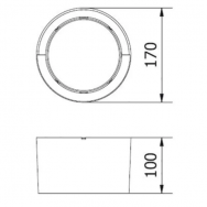 Sieninis lauko šviestuvas LED 12W, 1000lm, IP65, juodas, CANTI GTV Lighting