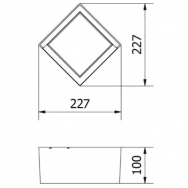 Sieninis lauko šviestuvas LED 12W, 1000lm, IP65, juodas, CANTI GTV Lighting