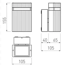 Sieninis lauko šviestuvas 50W, IP54, pilkas, NESSA, GU10, GTV Lighting 1