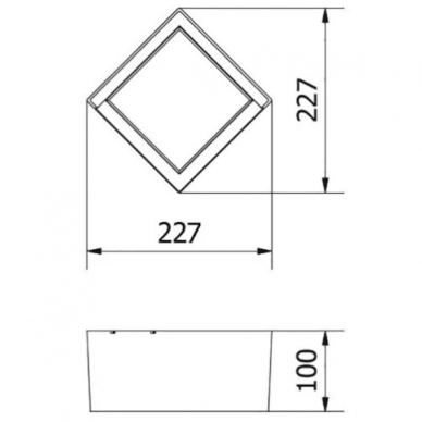 Sieninis lauko šviestuvas LED 12W, 1000lm, IP65, juodas, CANTI GTV Lighting 1