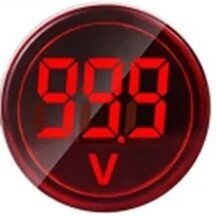 Digital | indication DC power | voltmeter | 6-100VDC | 22mm | red