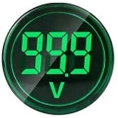 Digital | indication constant DC electric power | voltmeter | 6-100VDC | 22mm | green