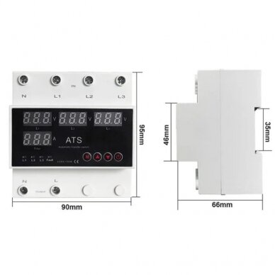 Digital Voltage Control | Protection Relay | 3P | 63A | 230V 1