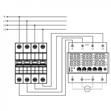 Digital Over-current And Voltage Protection Relay | 3-Phase | 63A | 380V | Samwha-Dsp 2