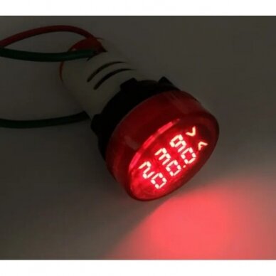 Digital | indicating alternating AC electric power | ammeter | voltmeter | 100A | 60-500VAC | 22mm | green 1