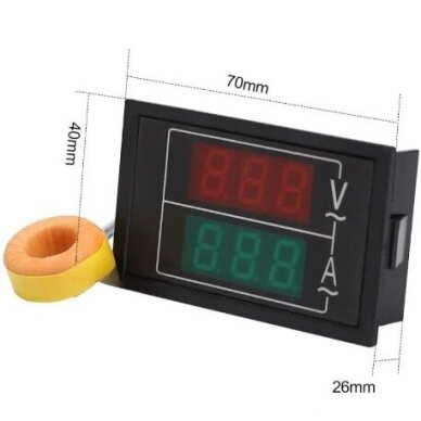 Digital AC power | voltmeter | ammeter | 100-300VAC | 0-100A 1