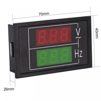 Digitālais maiņstrāvas elektrības | sprieguma | frekvences mērītājs | 10-100Hz | 100-300VAC 1