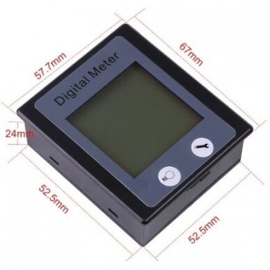 Digital AC Voltmeter | Ammeter | 1F | 80-260VAC | 100A 1