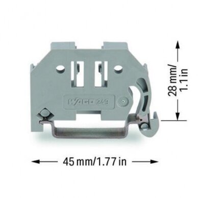 Rinklės stabdis ant DIN | 0.08-2.5 mm² | WAGO 249-116 1