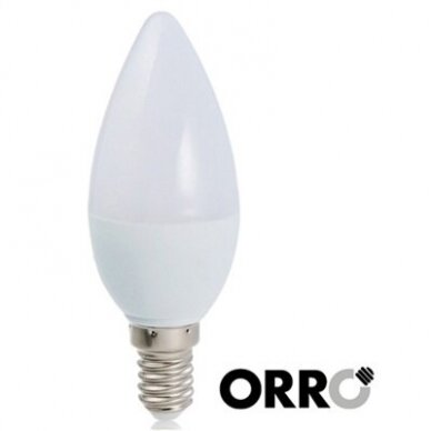 LED lemputė, ORRO, žvakė, 5W, E14, 230V, 6000K, 400 Lm,55033