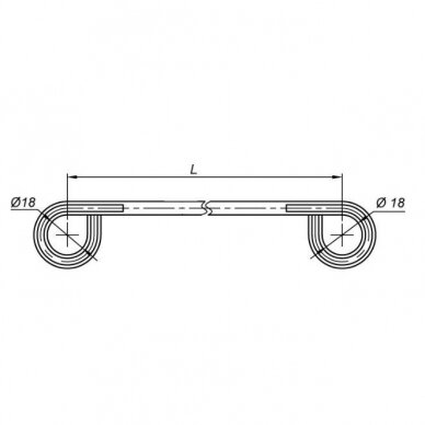 Įžeminimo laidininkas 455mm, ŽLn 1