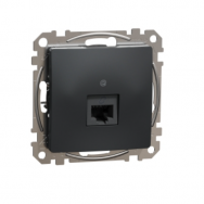 Kompiuterio lizdas 1 vietos  Antracito 1xRJ45 CAT5E UTP SDD114451 Sedna Design Schneider Electric