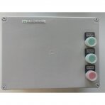 Reversinis variklio paleidimo kontaktorius su šilumine rėle ir dėžute bei valdymo mygtukais 1.5kW-2.8-4A