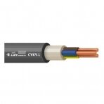 CYKY 4x6 Varinis jėgos kabelis CYKY-L 4G6,0 (1m), juodas