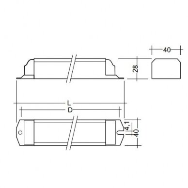 Kohandaja | ballast T8 fluorestseerivate lampide jaoks | 2x36W | 220-240V | IP20 | PC 2/36 T8 PRO Tridonic 1