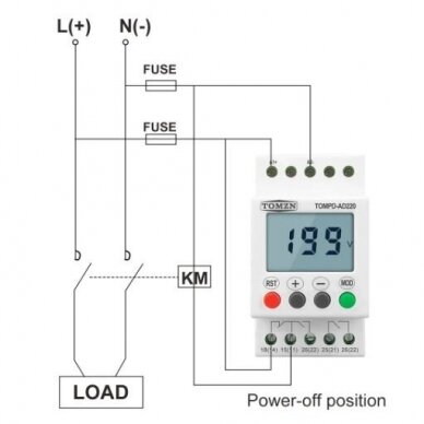 Viršįtampių -maksimalios ir žemos įtampos analizatorius,relė, TOMPD-AD220, Tomzn 4
