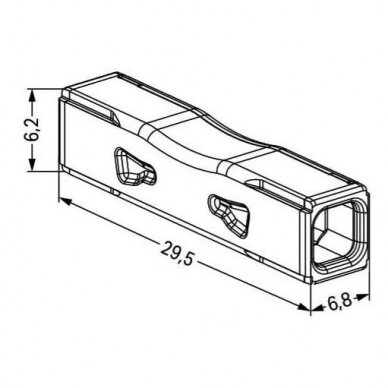 WAGO gnybtas 2773-2401 2x0,75-4mm2 laidų jungtis gnybtai monolitiniams laidams, PUSH WIRE Inline, 4066966321630 3