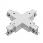 X formos sujungimas X-RAIL bėgeliui, 3F, 166x166mm, baltas, GTV Lighting