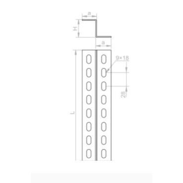 Z formos profilis ZC30H35/2 30x35x30 2.0mm L-2m 1